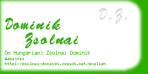 dominik zsolnai business card